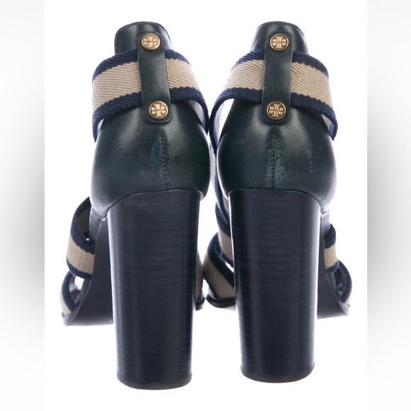 Tory Burch block heel sandals. - Picture 4 of 5